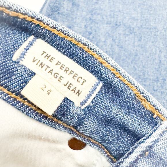 Madewell The Perfect Vintage Jean Wash Dark Denim Zip Fly Size 24 - Picture 6 of 8